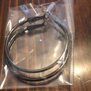 Black Hoop Earrings